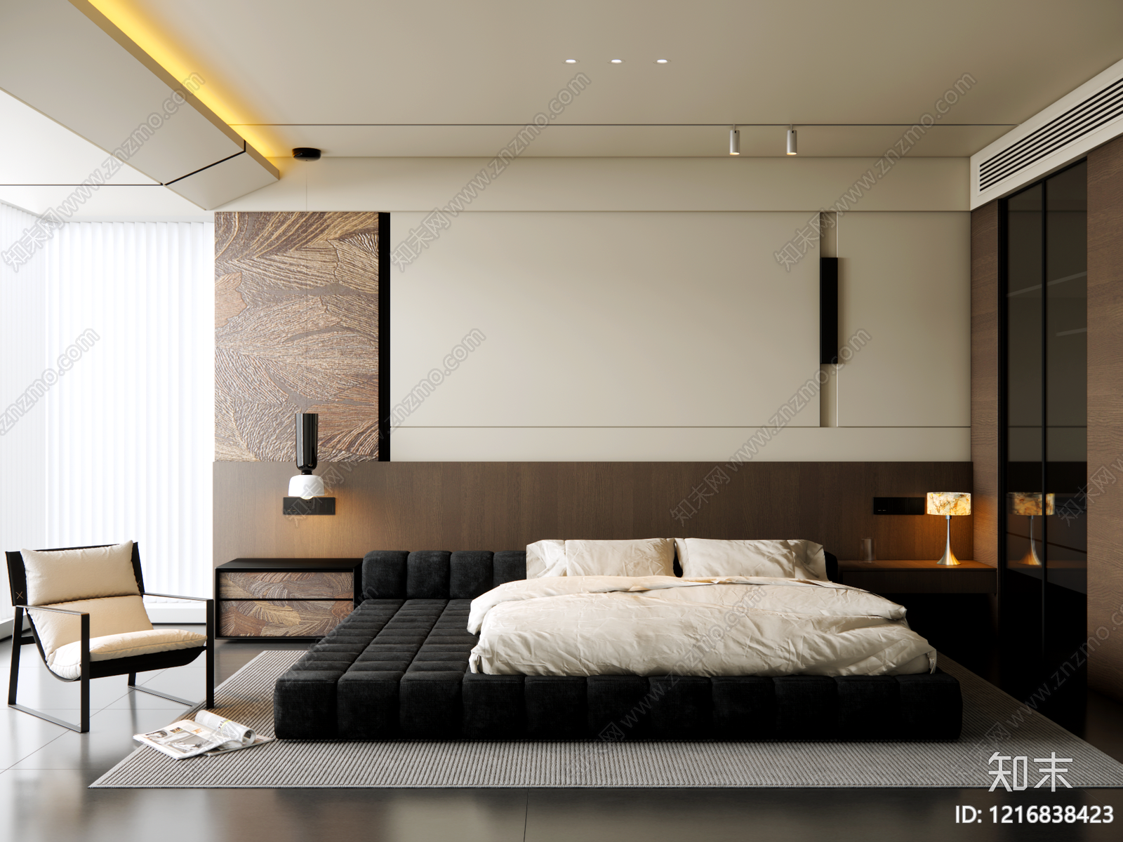 意式主卧SU模型下载【ID:1216838423】