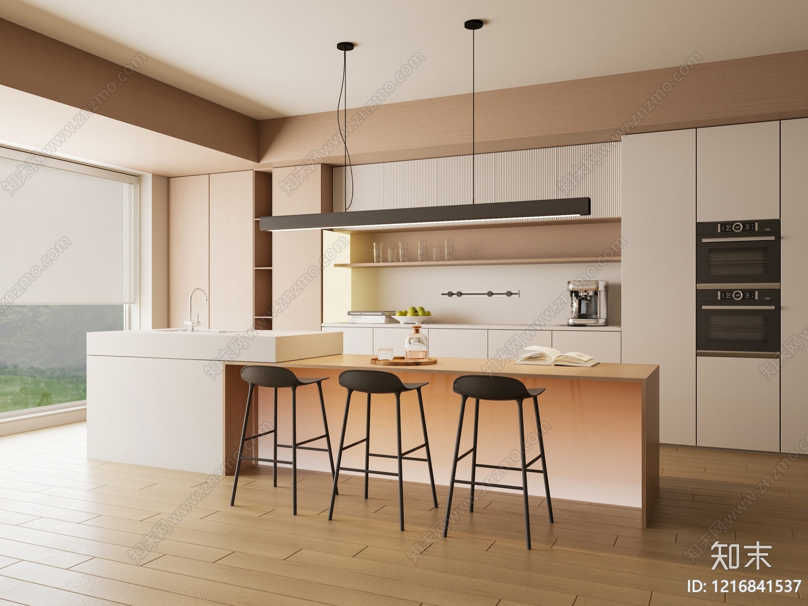 现代简约吧台3D模型下载【ID:1216841537】