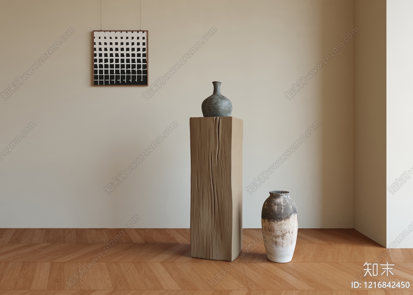 侘寂摆件组合3D模型下载【ID:1216842450】