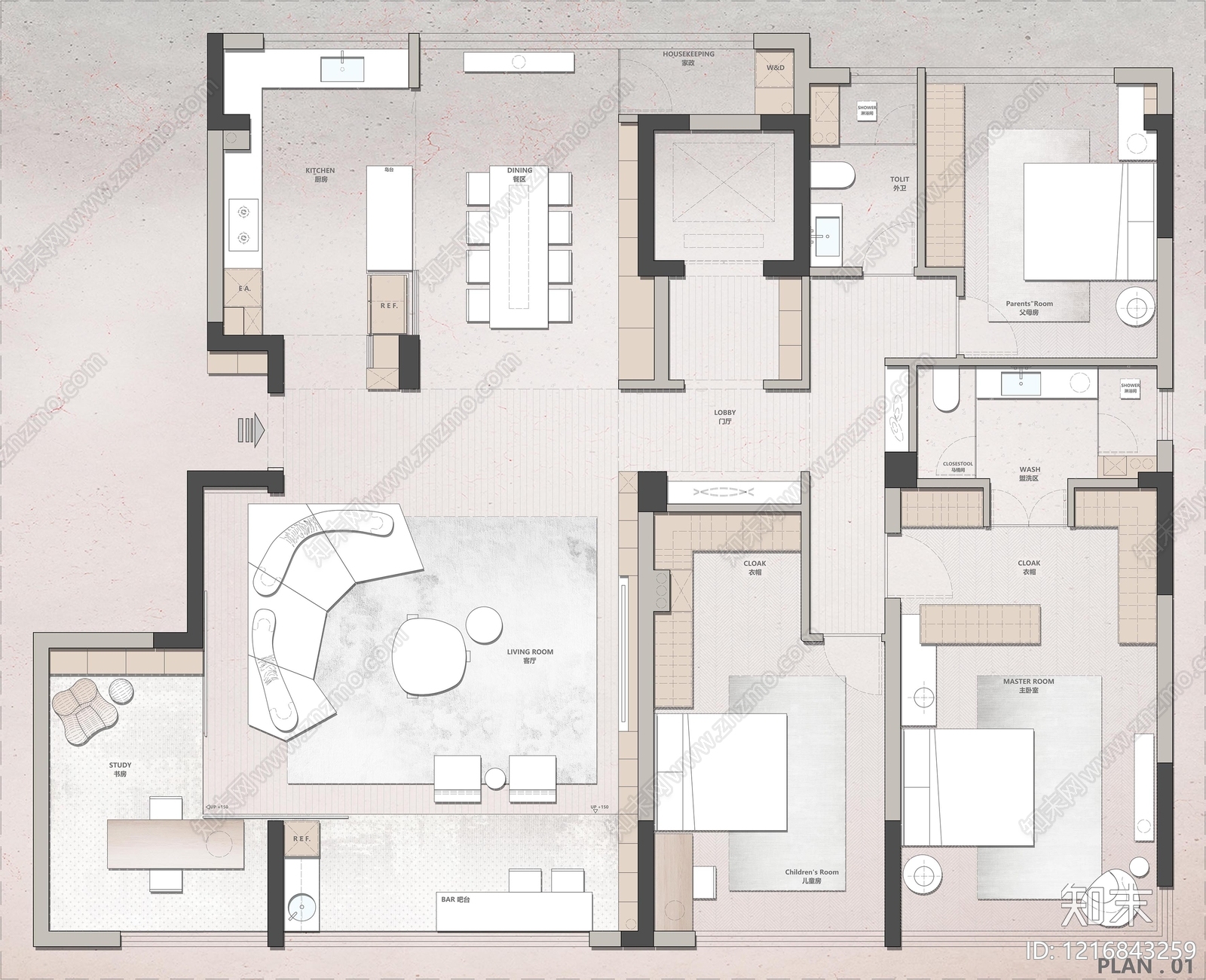 大平层施工图下载【ID:1216843259】