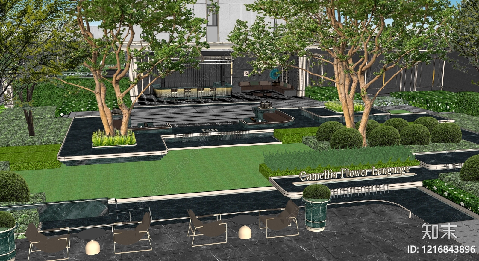现代简约高层住宅SU模型下载【ID:1216843896】
