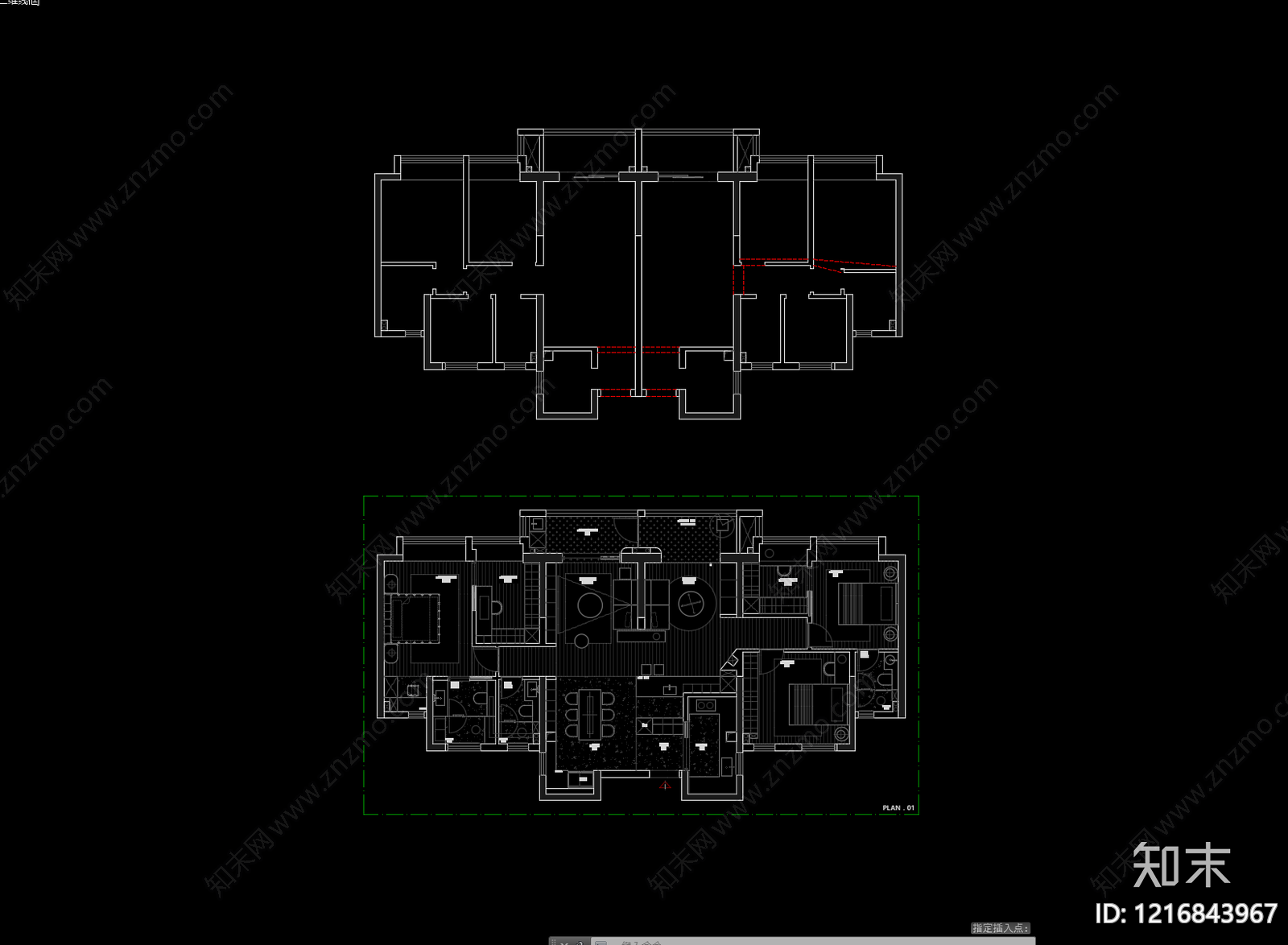 大平层cad施工图下载【ID:1216843967】