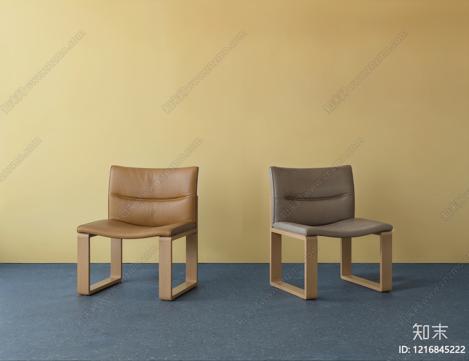 日式餐椅SU模型下载【ID:1216845222】