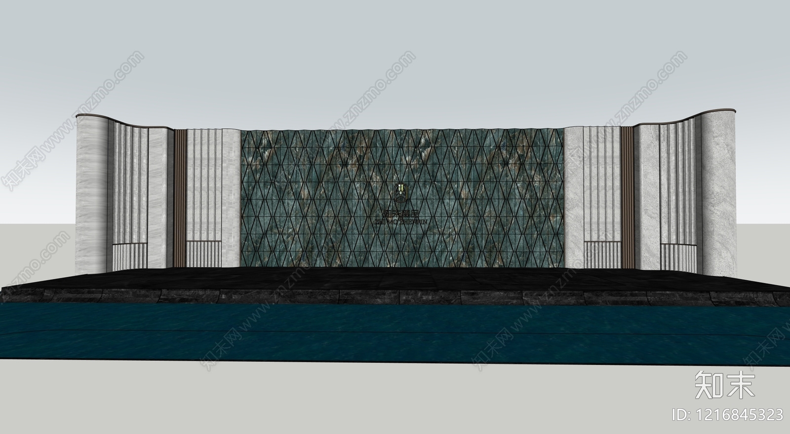 现代轻奢景墙SU模型下载【ID:1216845323】