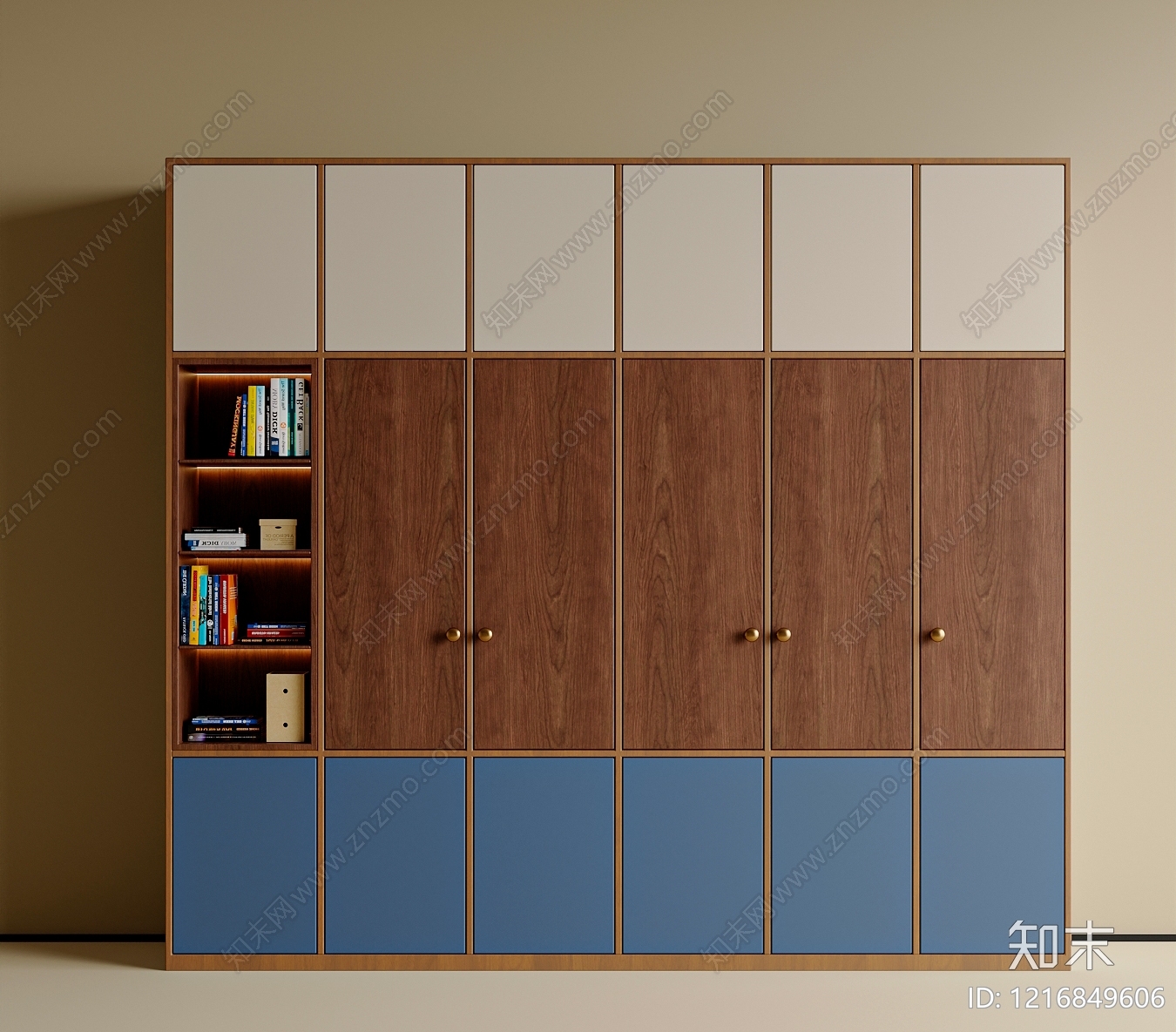 现代简约衣柜3D模型下载【ID:1216849606】