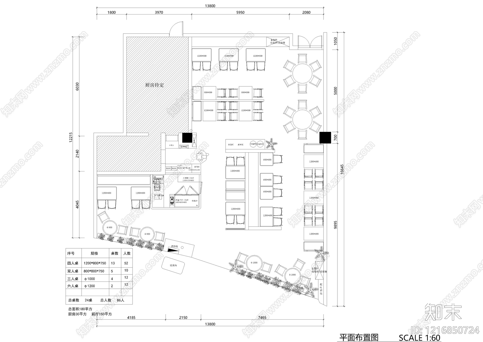 轻奢其他餐饮空间cad施工图下载【ID:1216850724】