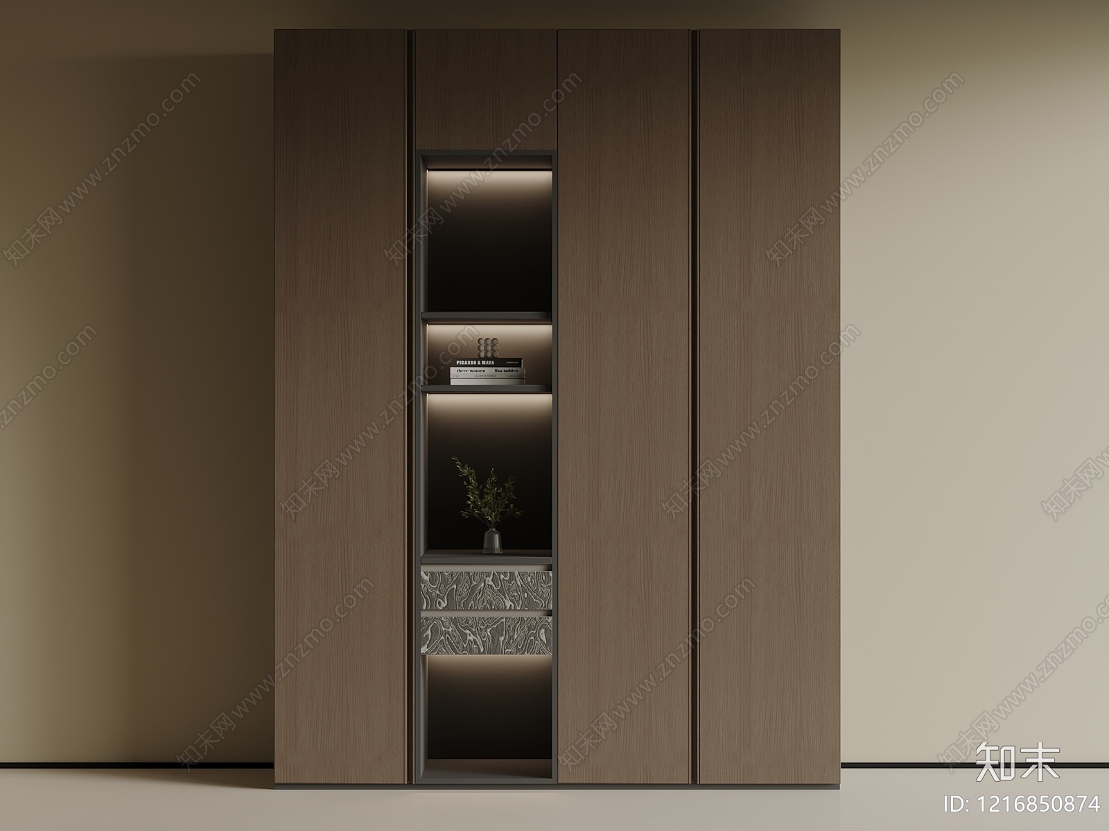 极简玄关柜3D模型下载【ID:1216850874】