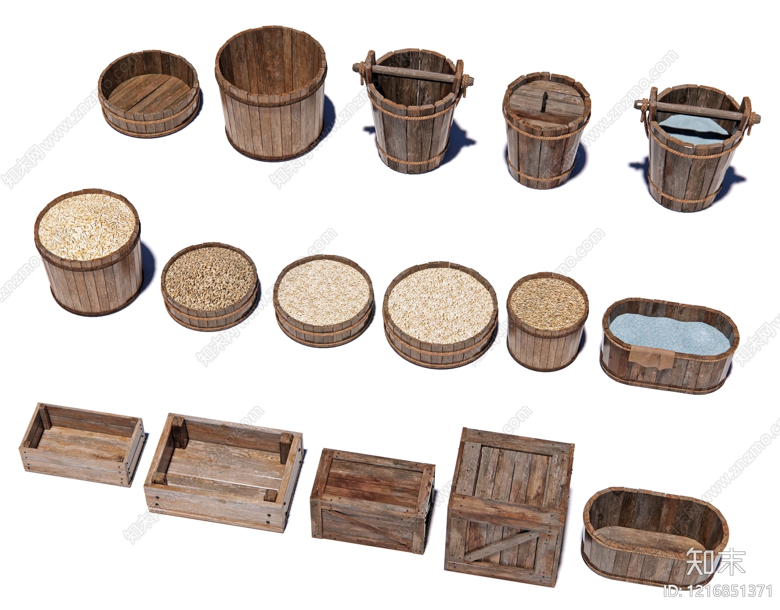 复古厨房用品3D模型下载【ID:1216851371】