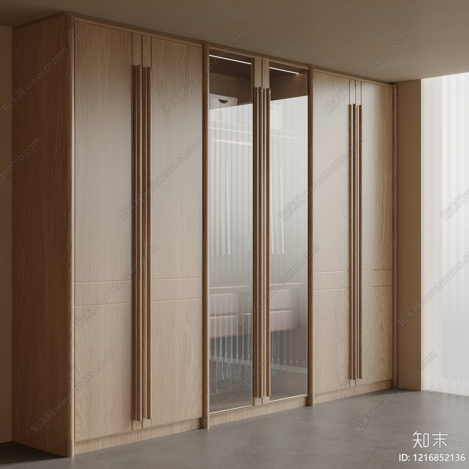 现代衣柜SU模型下载【ID:1216852136】