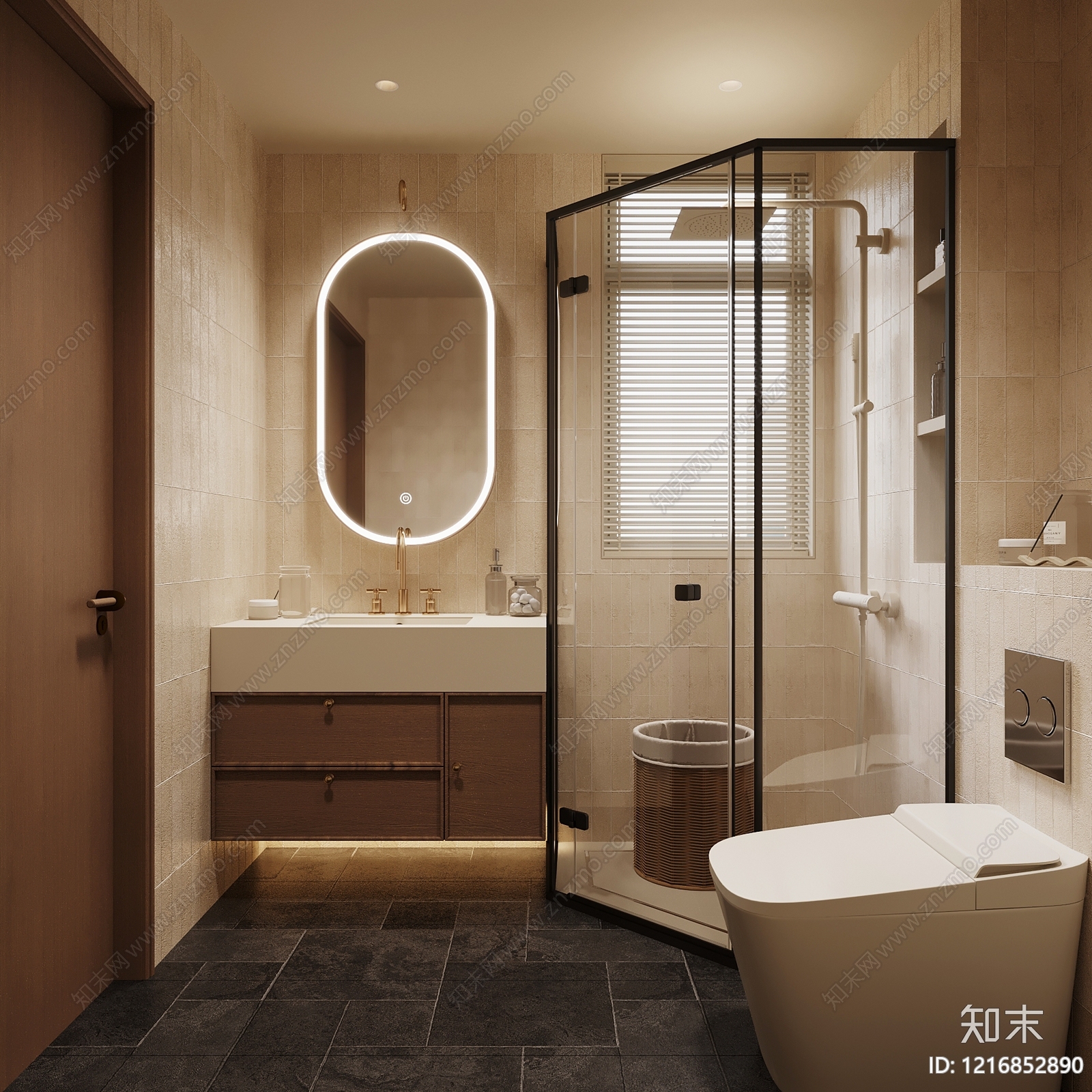 现代卫生间SU模型下载【ID:1216852890】