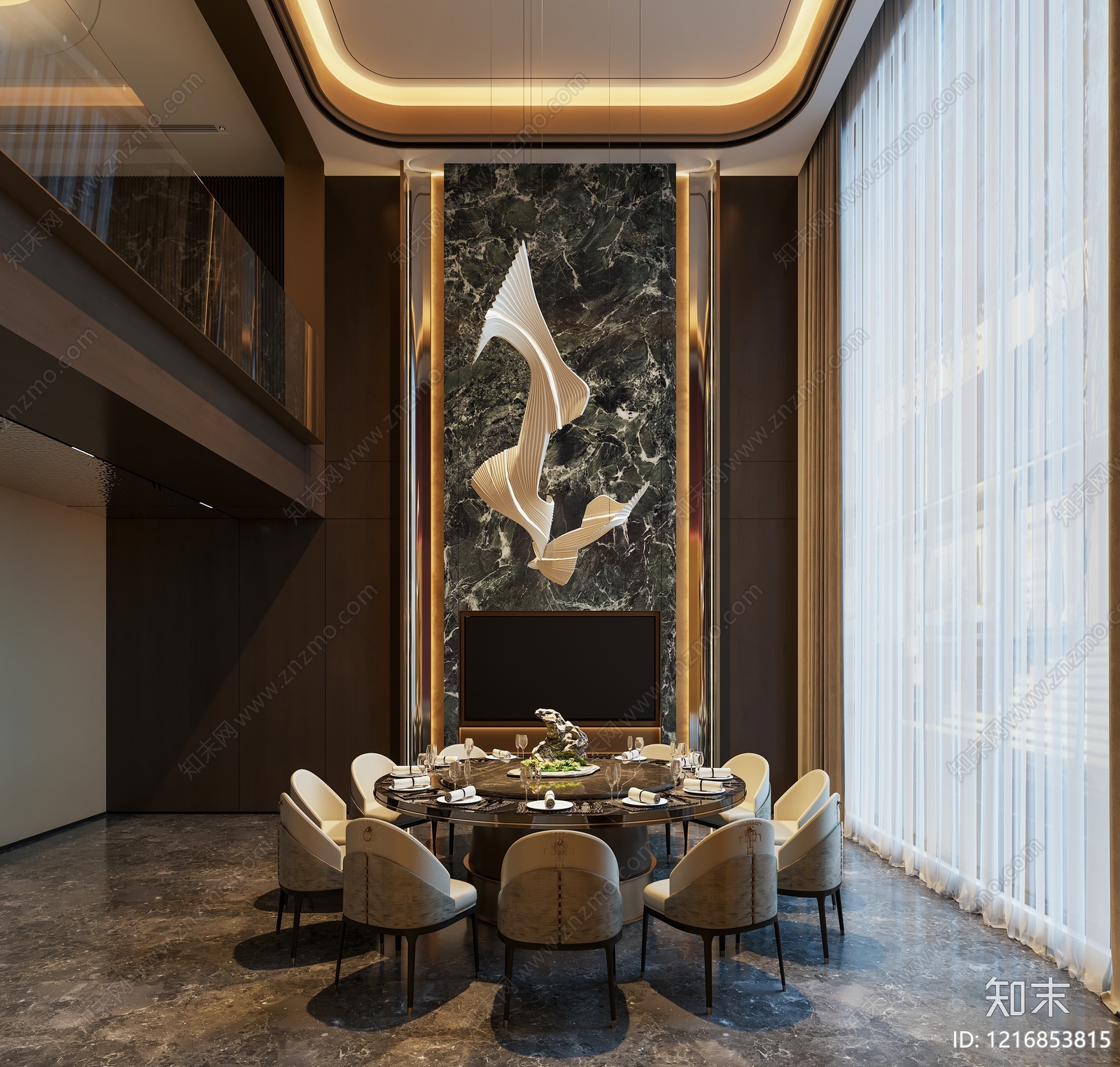 新中式包厢3D模型下载【ID:1216853815】