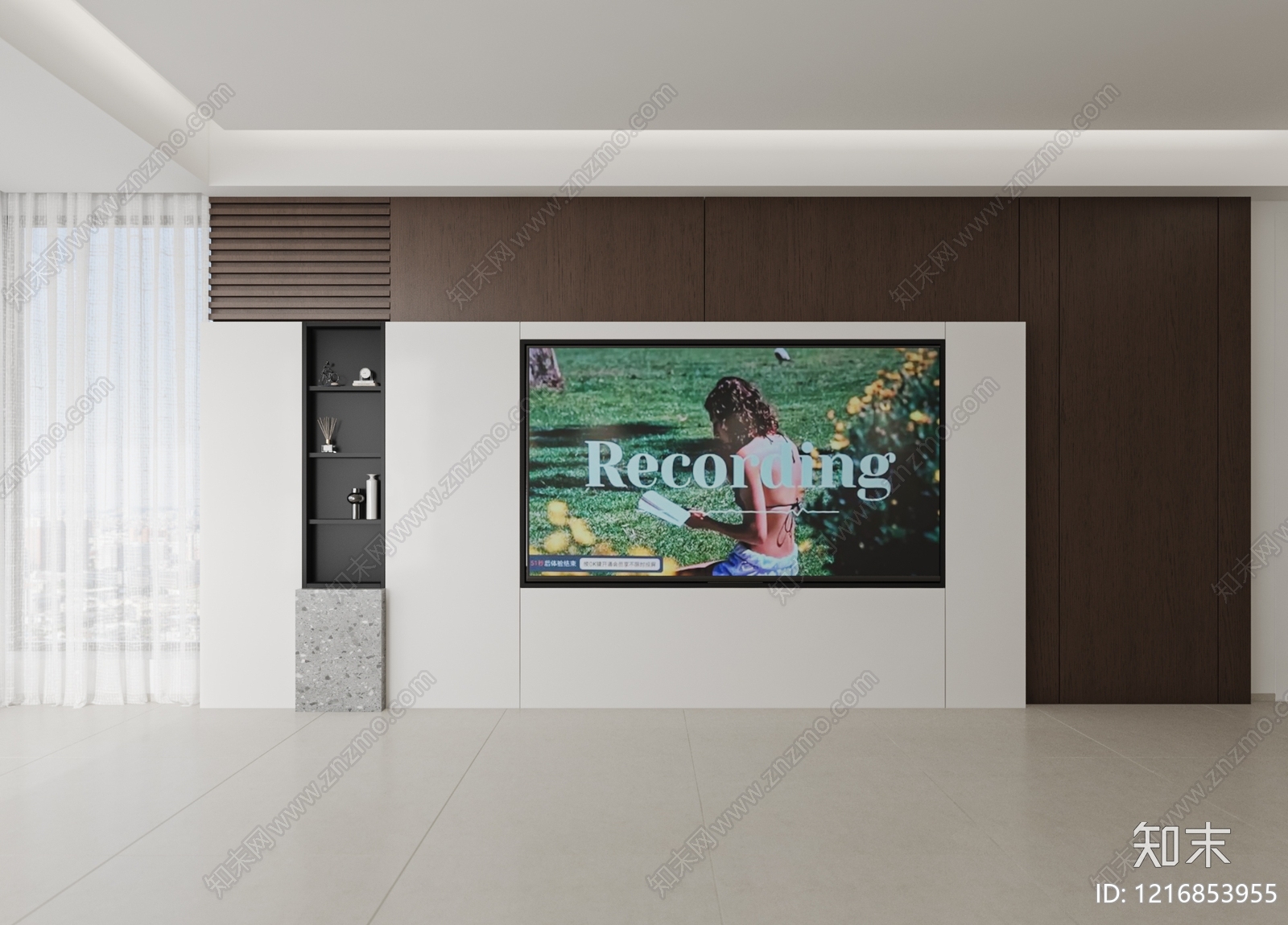 现代简约电视背景墙3D模型下载【ID:1216853955】