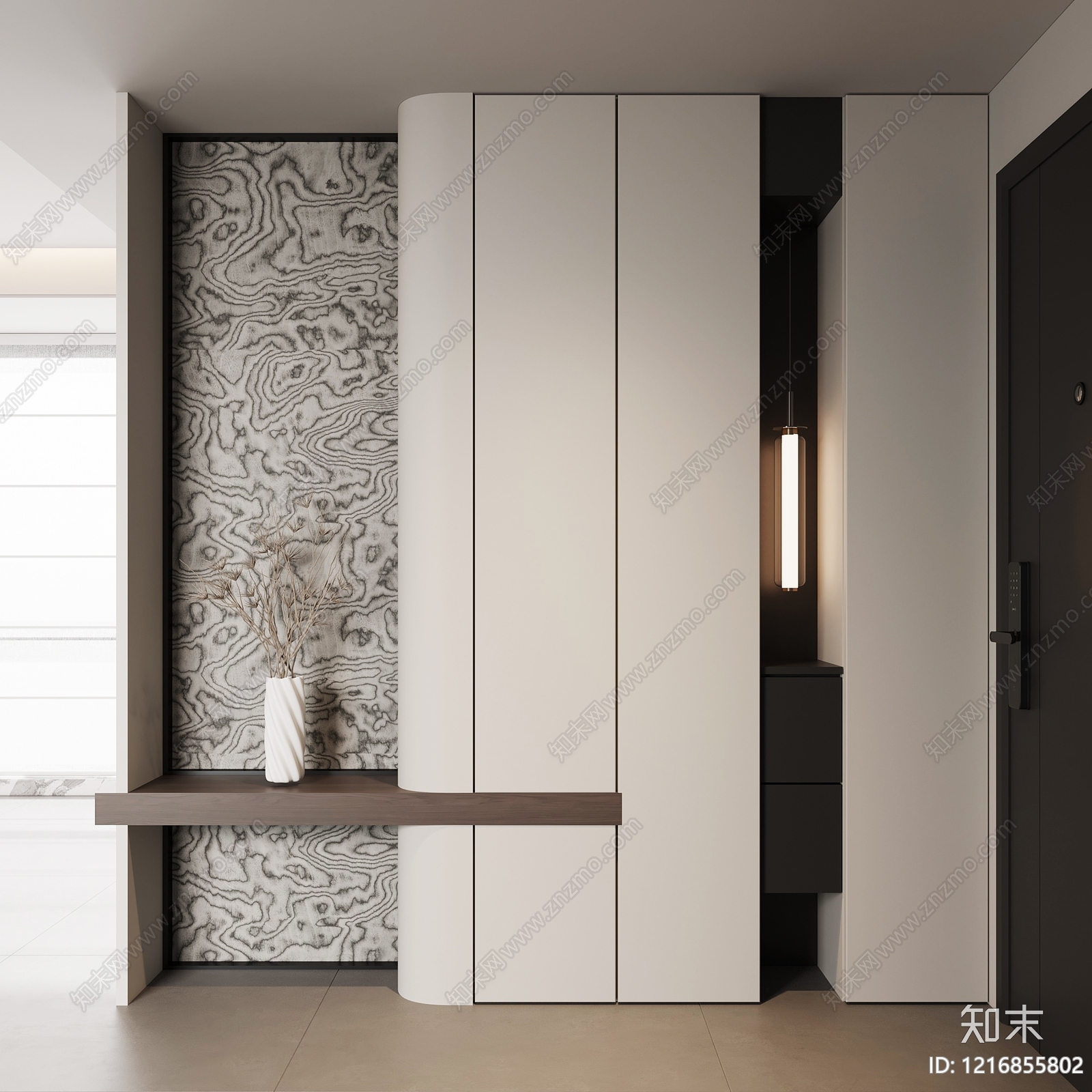 极简玄关3D模型下载【ID:1216855802】