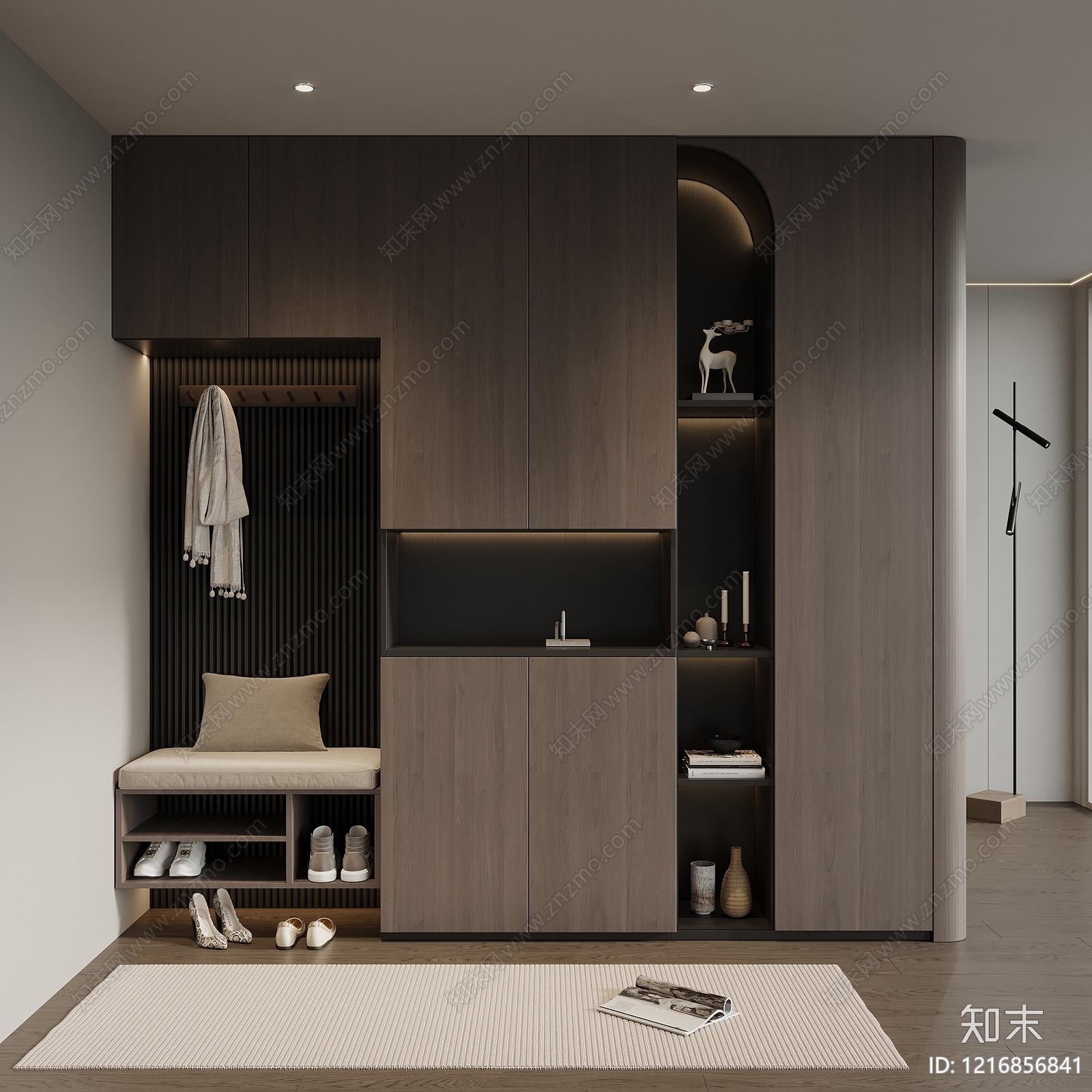 现代简约玄关3D模型下载【ID:1216856841】