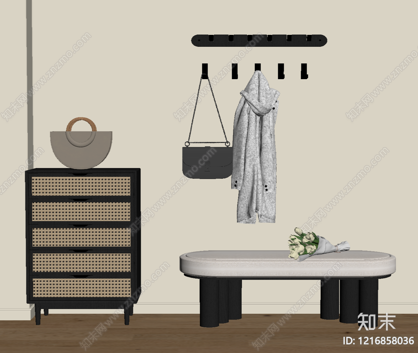 现代玄关SU模型下载【ID:1216858036】