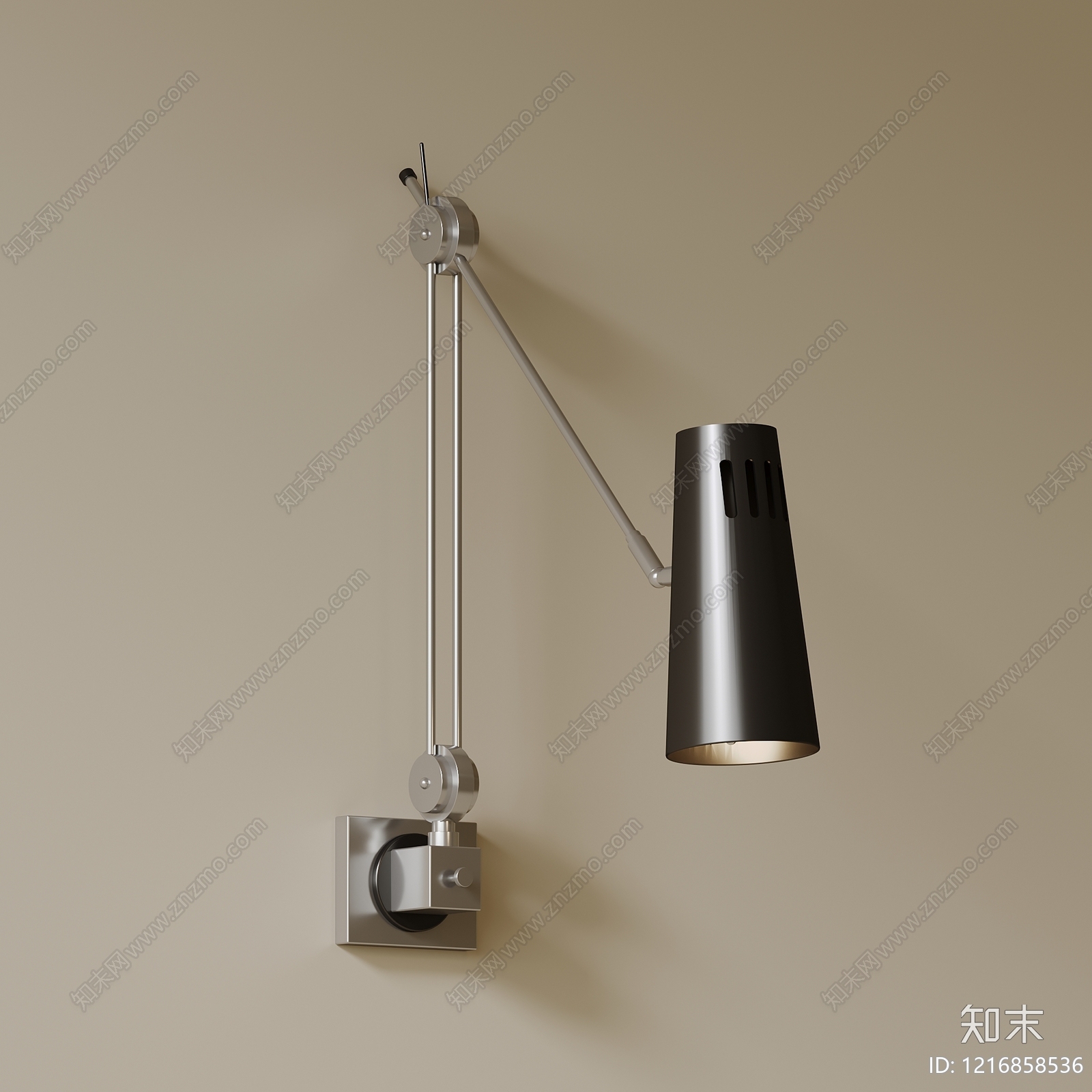 现代简约床头壁灯3D模型下载【ID:1216858536】
