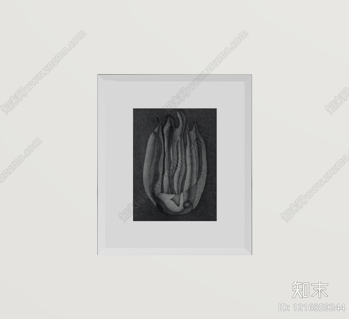 现代极简挂画SU模型下载【ID:1216859244】