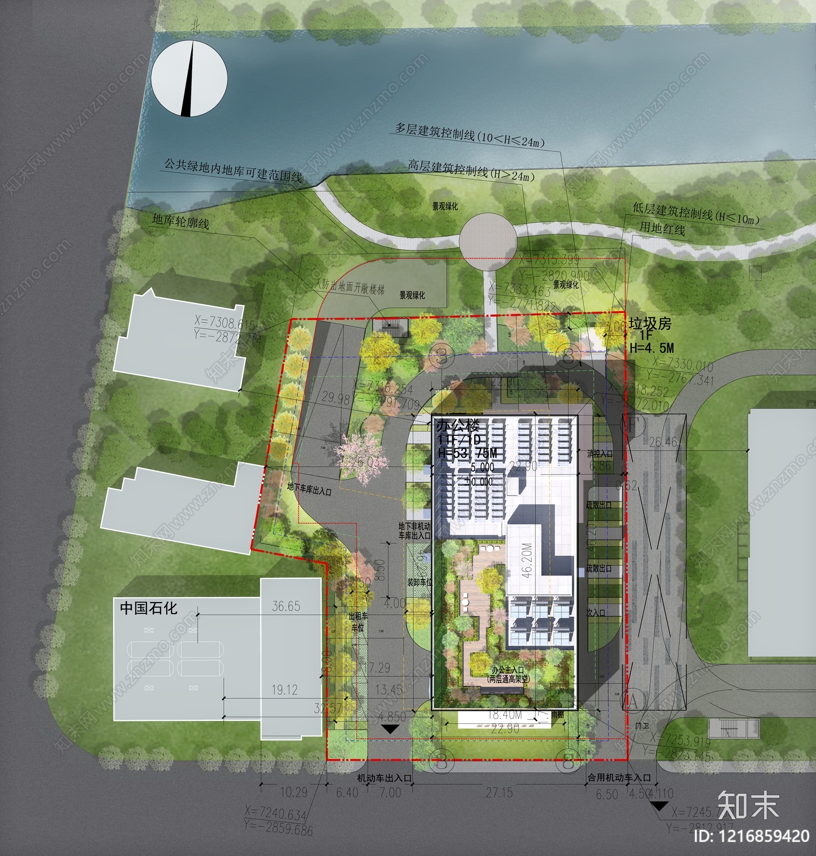 现代办公楼建筑施工图下载【ID:1216859420】