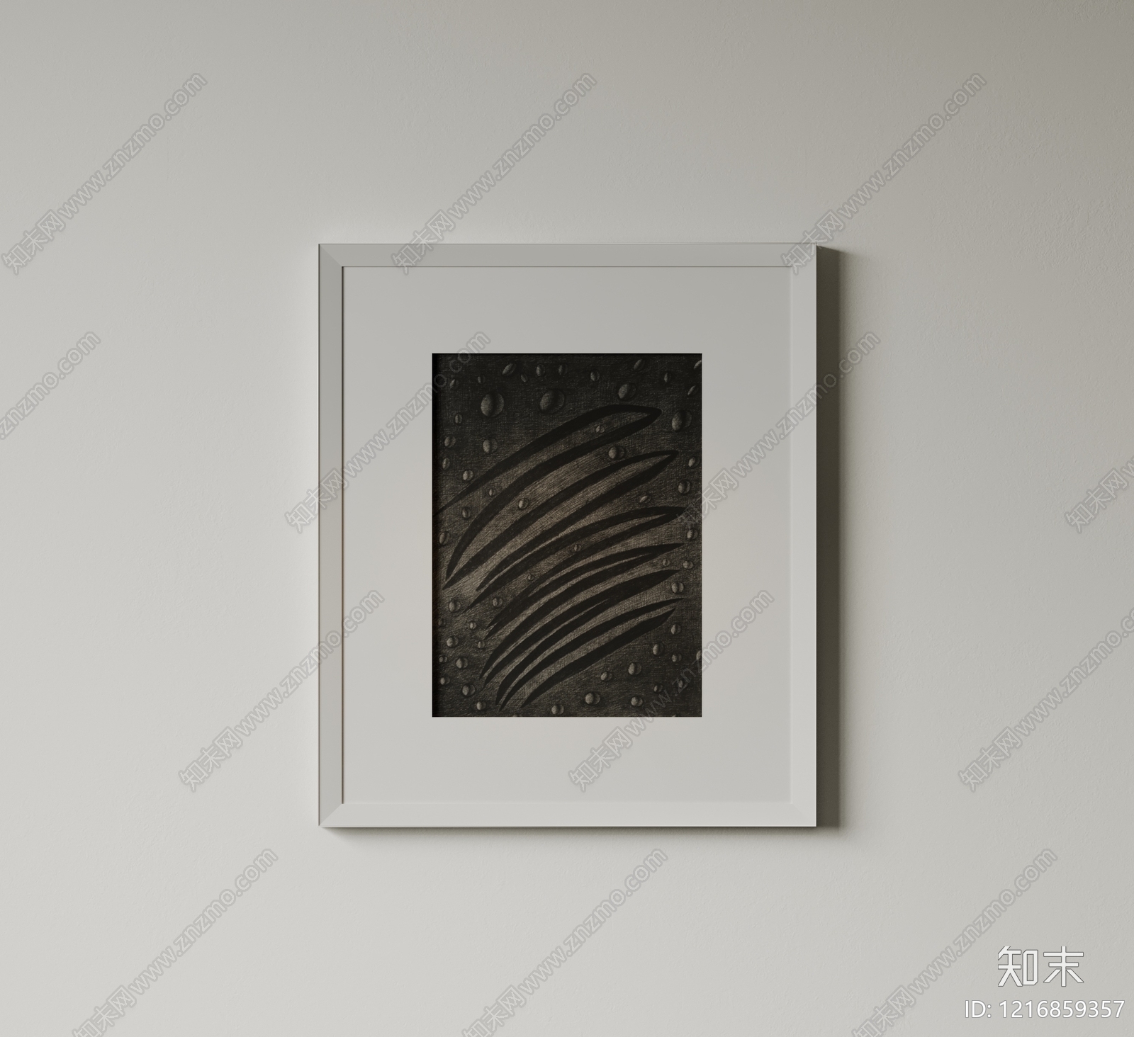 现代极简挂画SU模型下载【ID:1216859357】