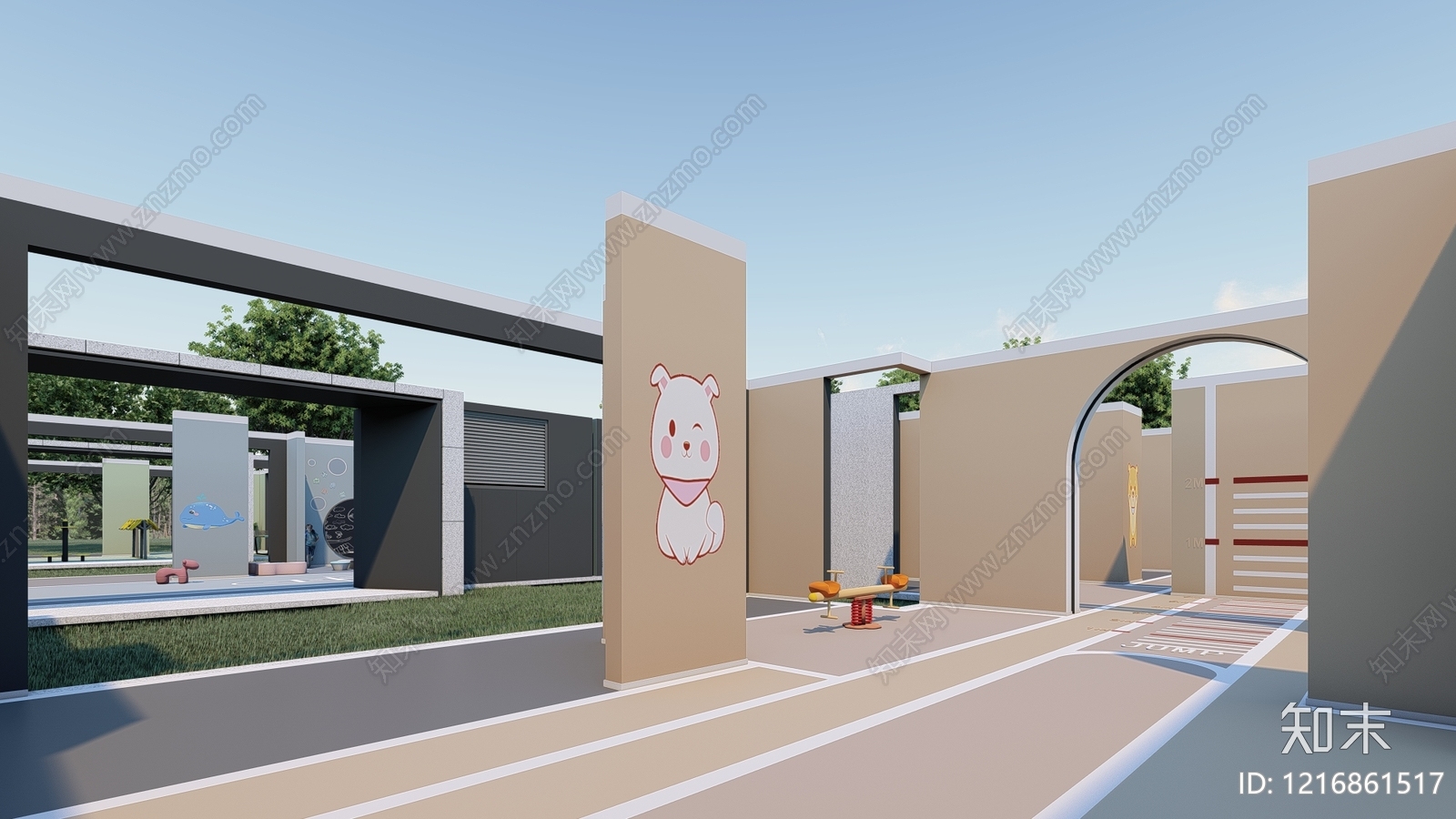 现代简约小区建筑SU模型下载【ID:1216861517】
