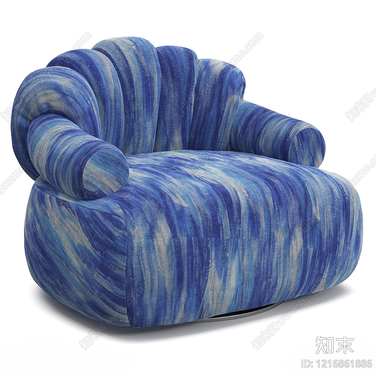 现代艺术风单人沙发3D模型下载【ID:1216861886】