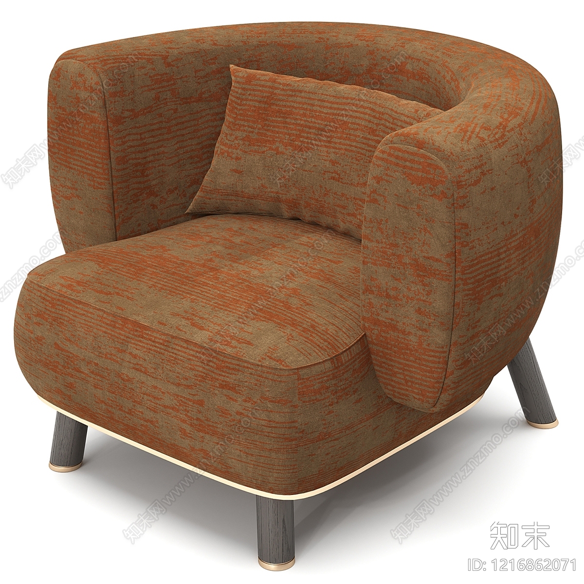 现代简约单人沙发3D模型下载【ID:1216862071】