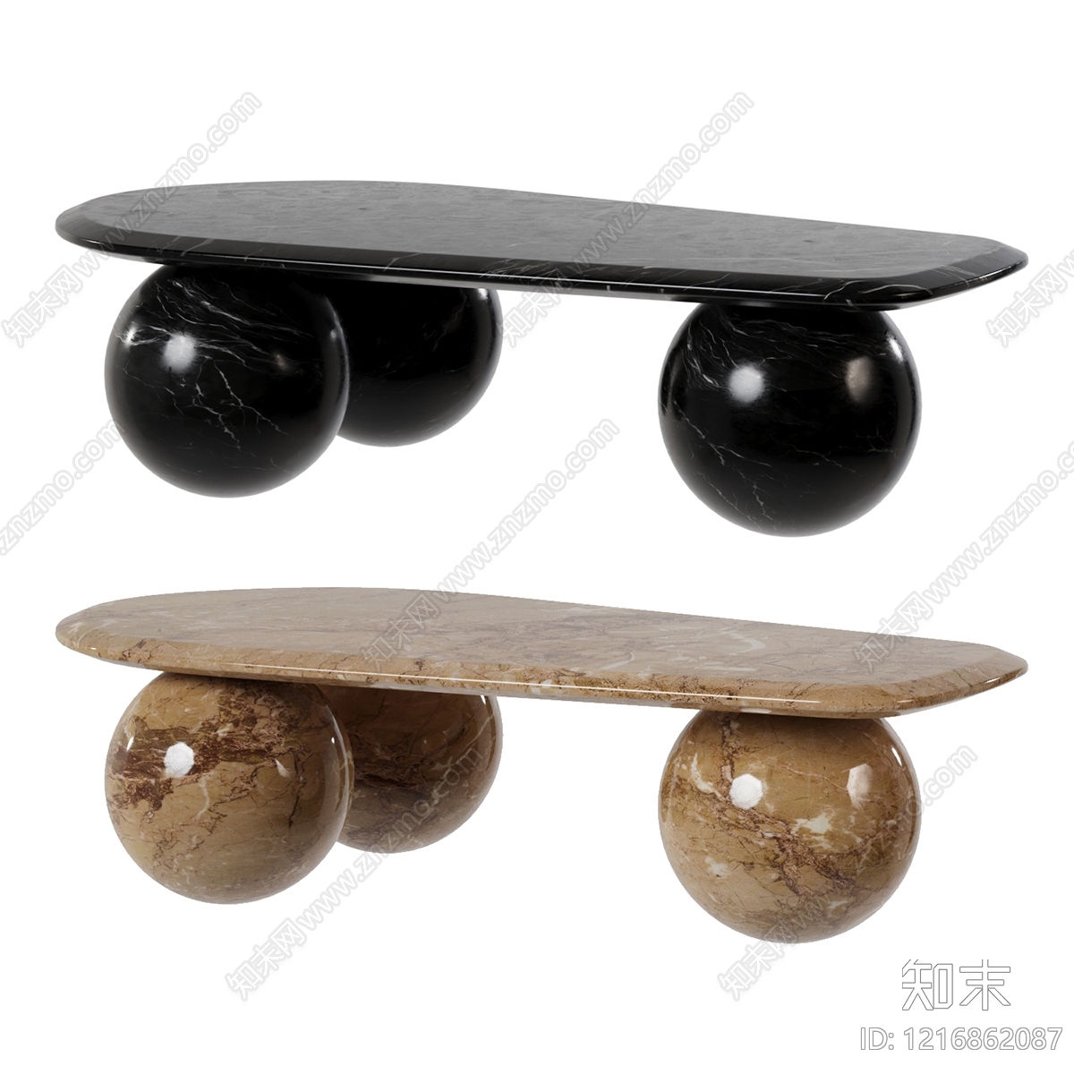 现代极简茶几3D模型下载【ID:1216862087】