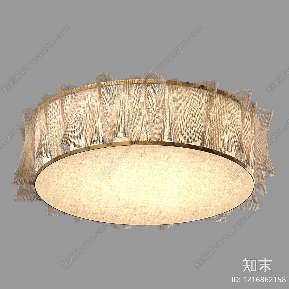 法式儿童房吸顶灯3D模型下载【ID:1216862158】