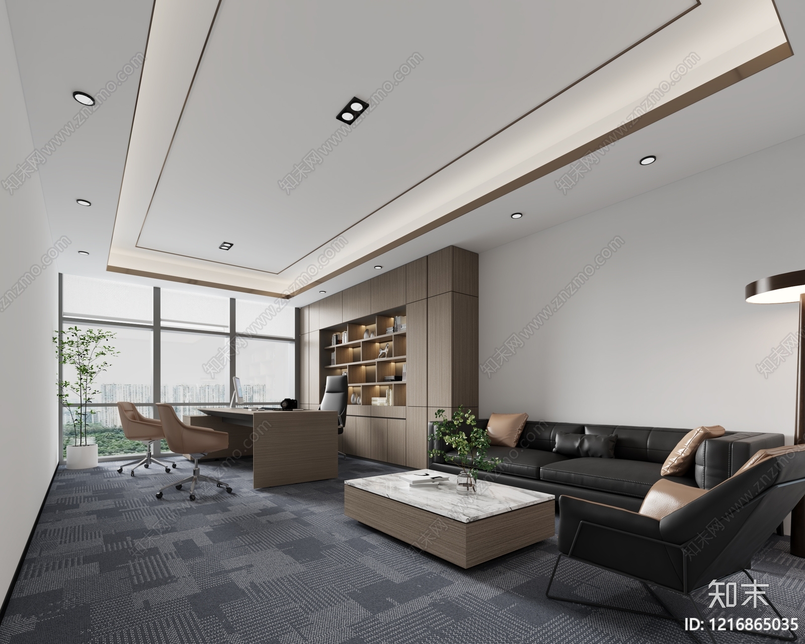 现代简约董事长办公室3D模型下载【ID:1216865035】