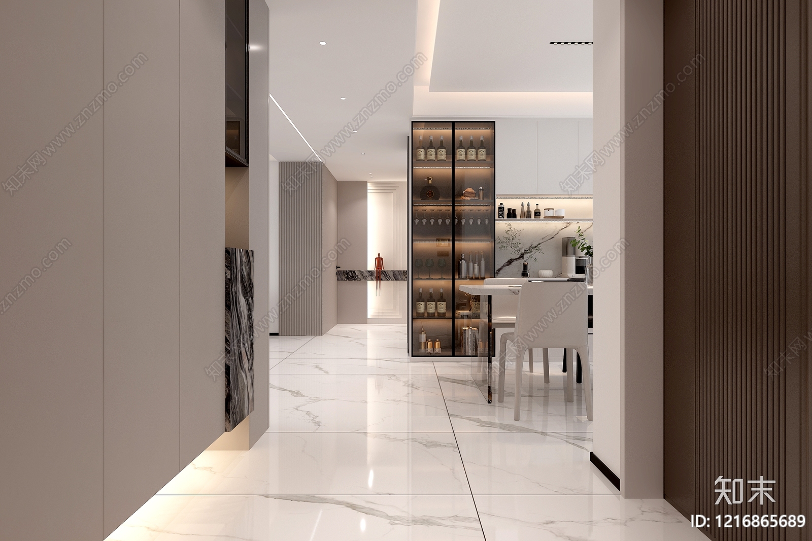 现代简约玄关3D模型下载【ID:1216865689】
