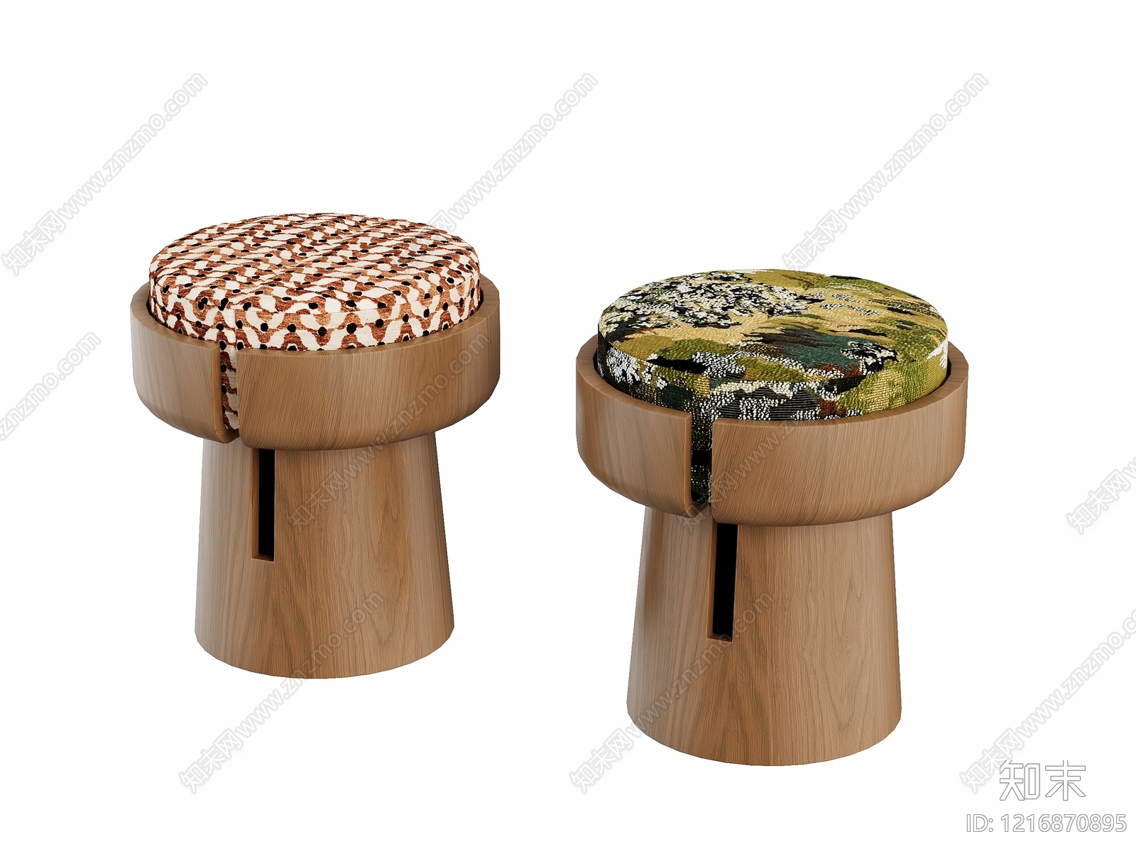 原木风沙发凳3D模型下载【ID:1216870895】