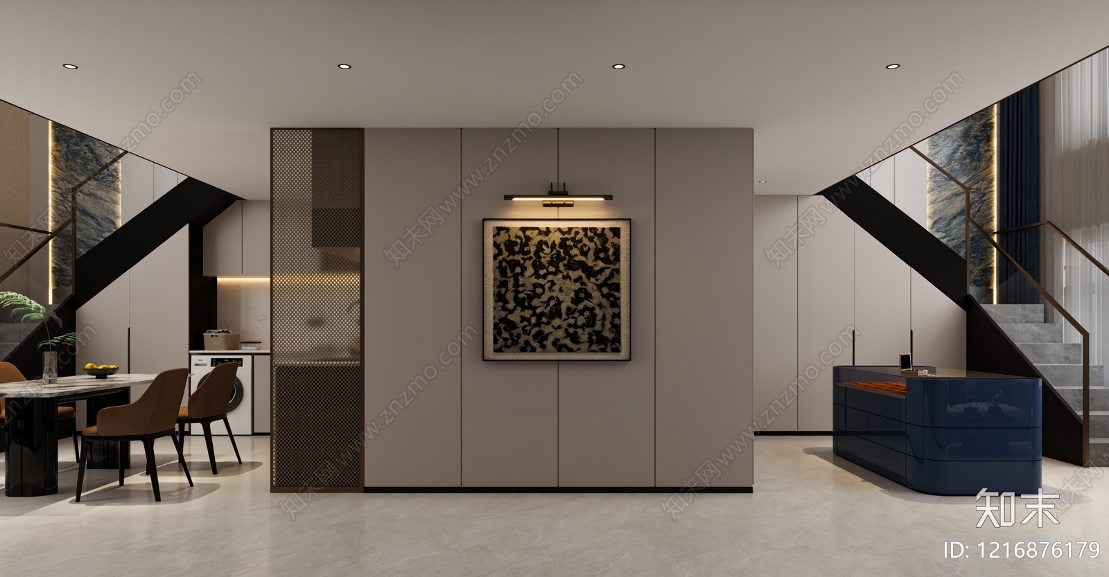 现代简约酒店客房3D模型下载【ID:1216876179】