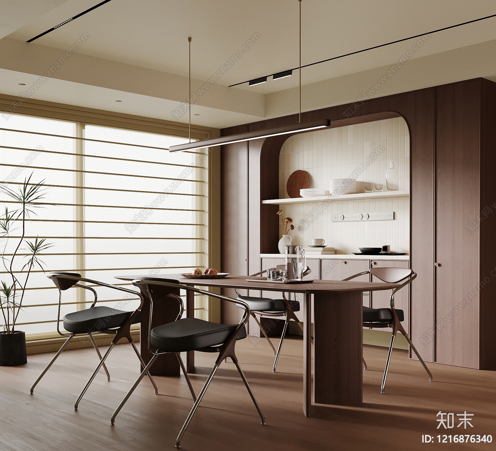 中古风家居餐厅SU模型下载【ID:1216876340】