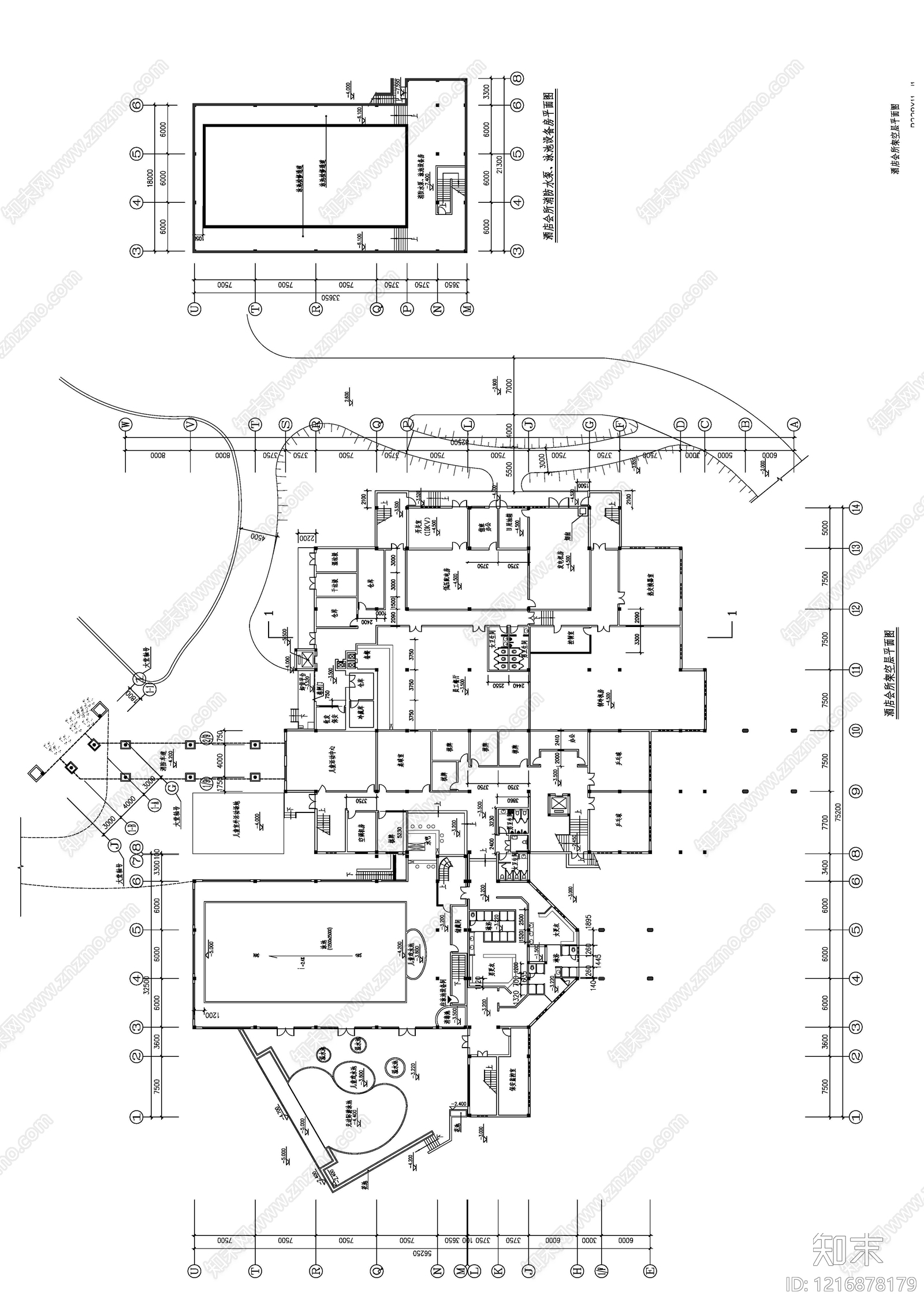 欧式民宿建筑施工图下载【ID:1216878179】