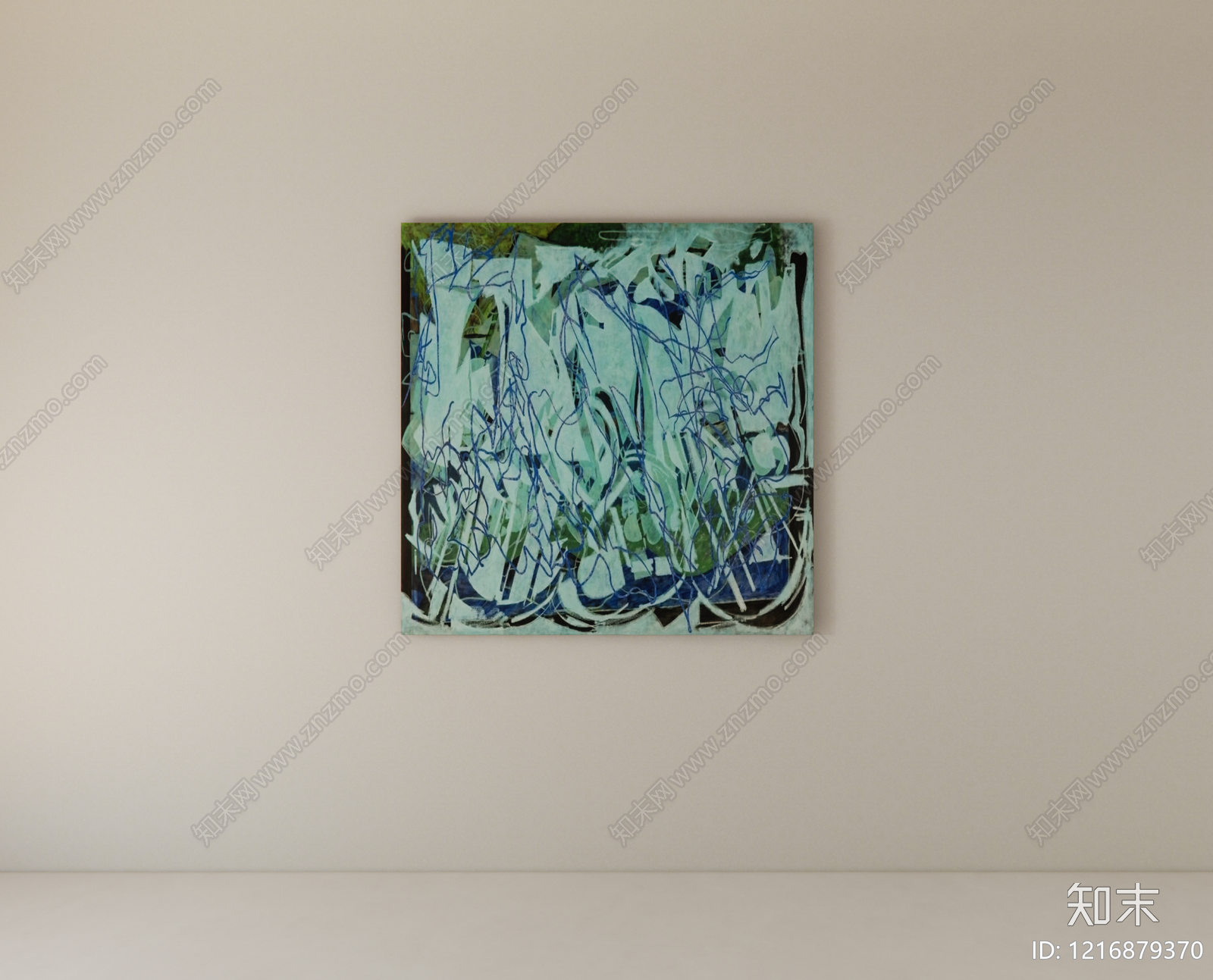 现代挂画SU模型下载【ID:1216879370】