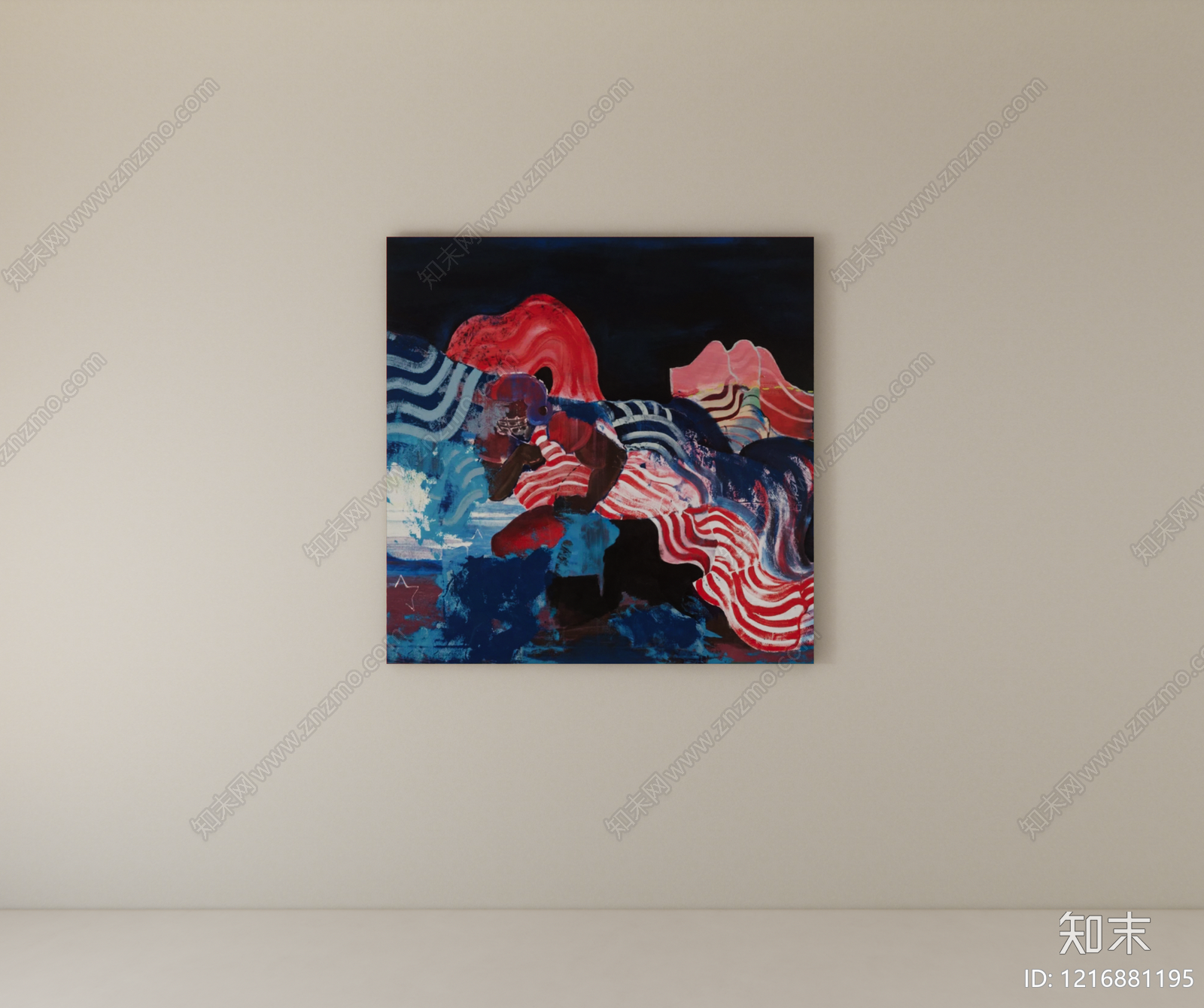 现代挂画SU模型下载【ID:1216881195】