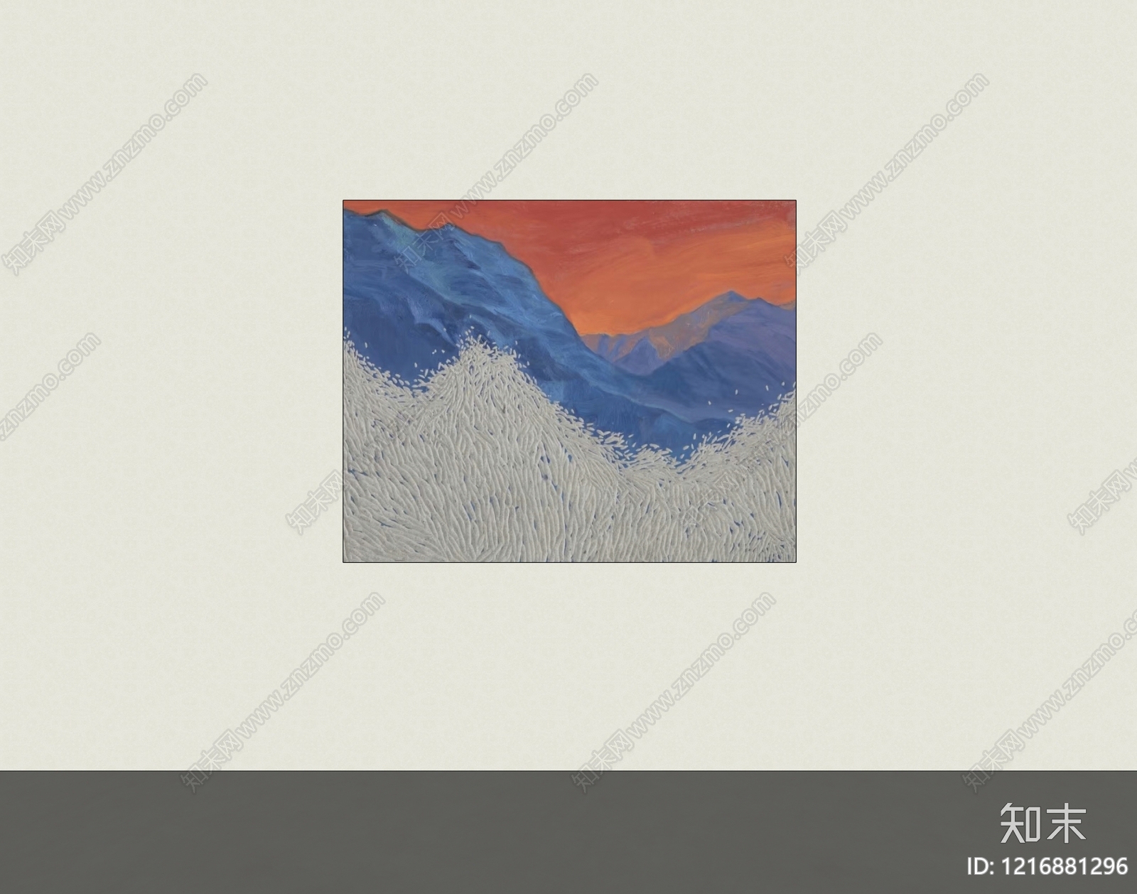 现代挂画SU模型下载【ID:1216881296】