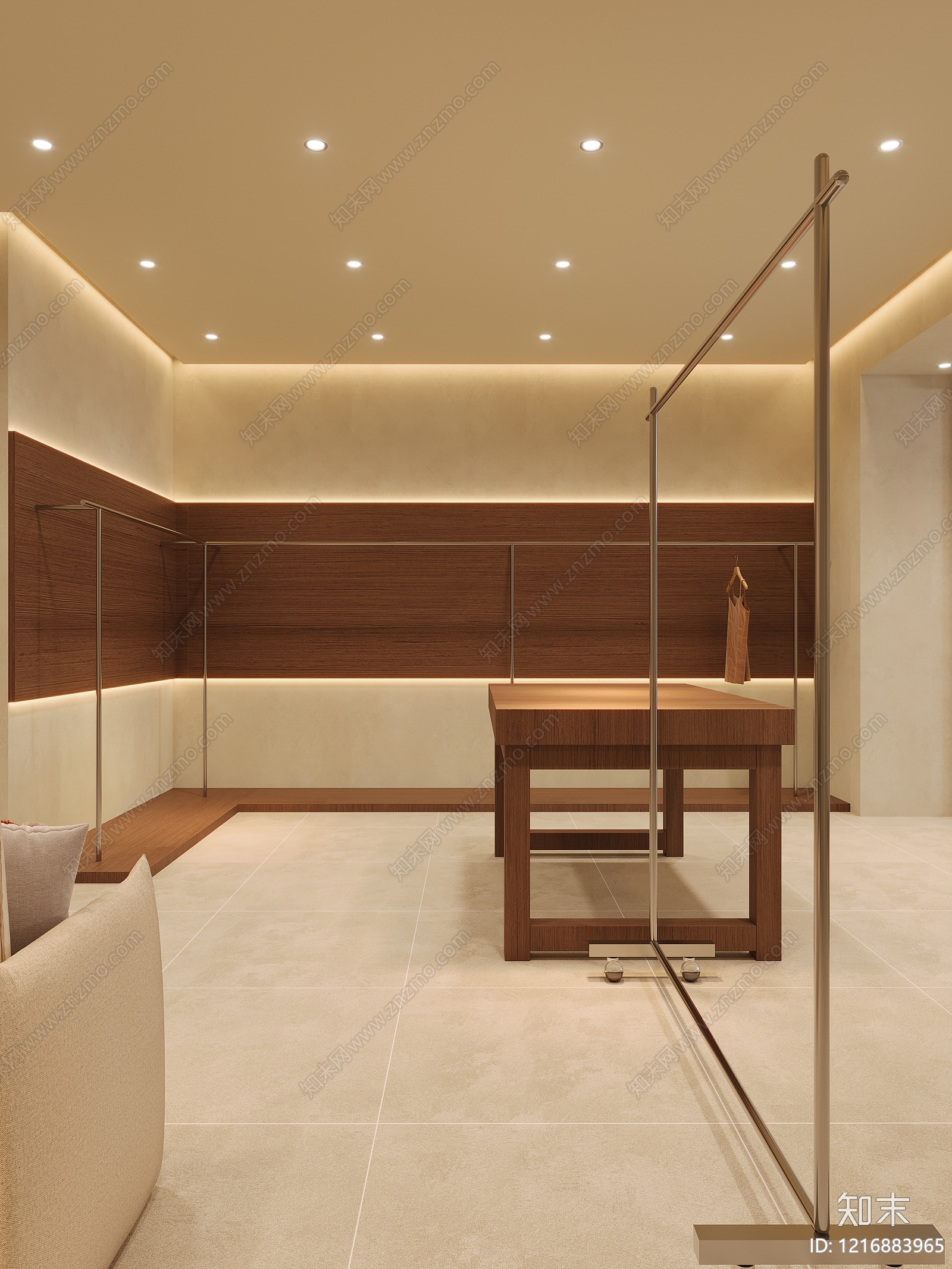 奶油风服装店3D模型下载【ID:1216883965】
