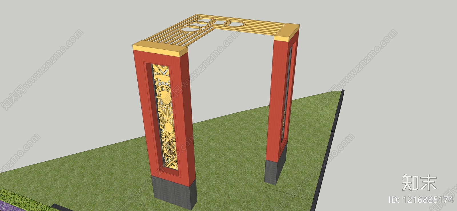 新中式其他景观小建筑SU模型下载【ID:1216885174】
