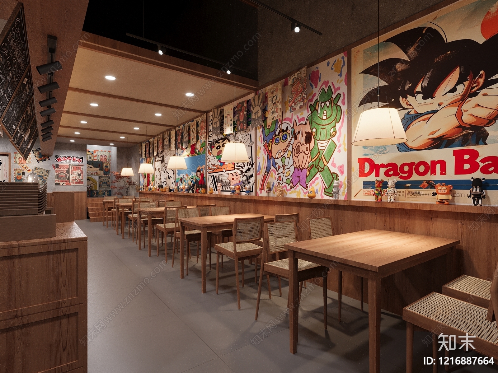 日式日料店3D模型下载【ID:1216887664】