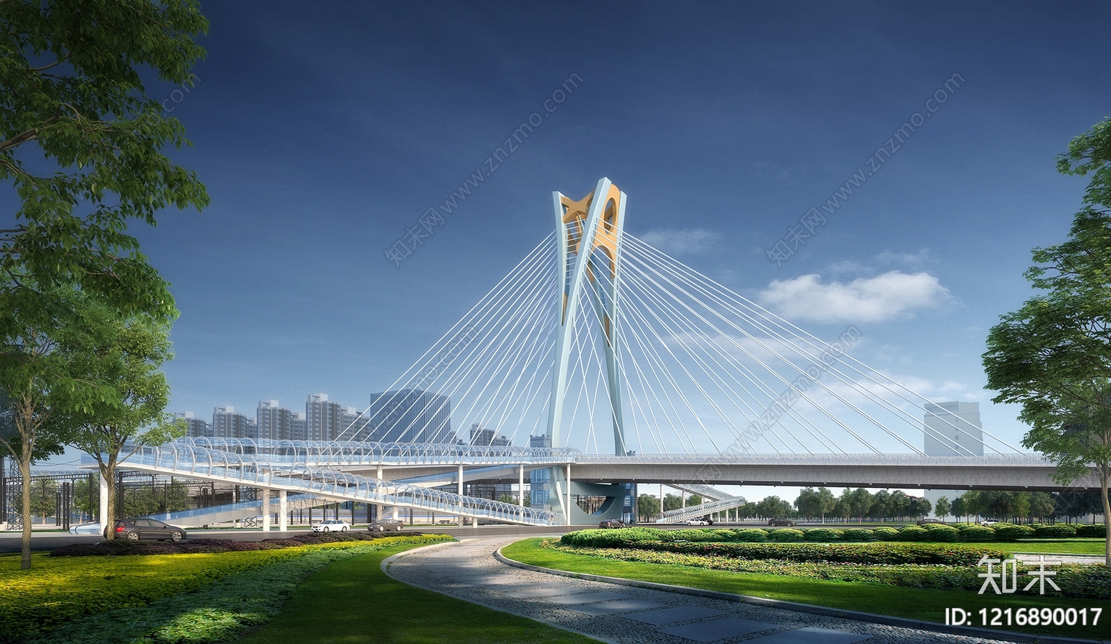 现代主义天桥3D模型下载【ID:1216890017】