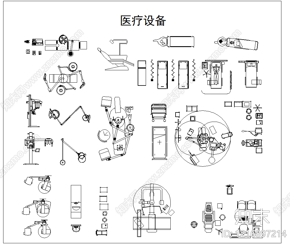 现代简约综合器材设备图库施工图下载【ID:1216897214】