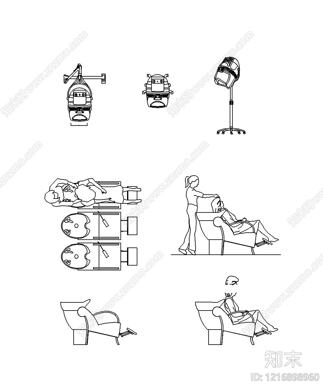 现代简约沙发施工图下载【ID:1216898960】