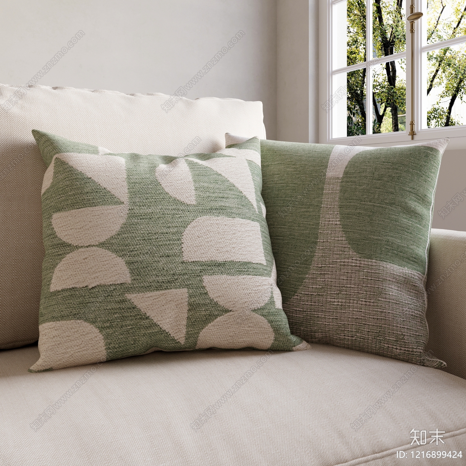 现代抱枕SU模型下载【ID:1216899424】