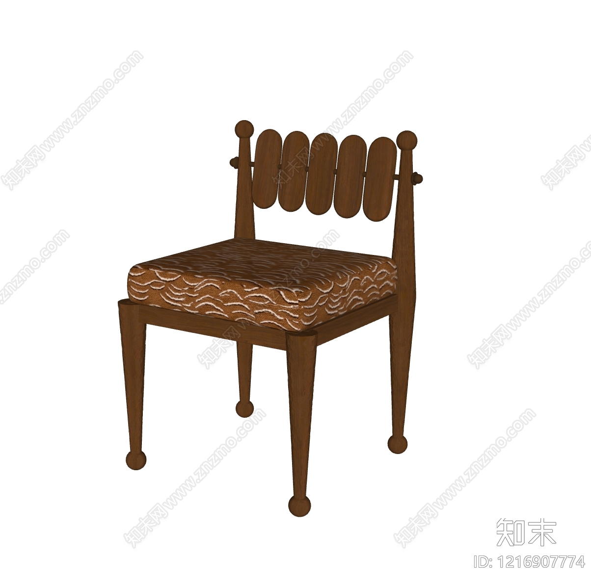 中古风餐椅SU模型下载【ID:1216907774】