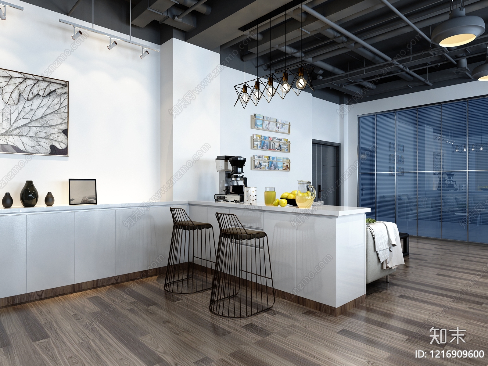 现代简约办公室3D模型下载【ID:1216909600】