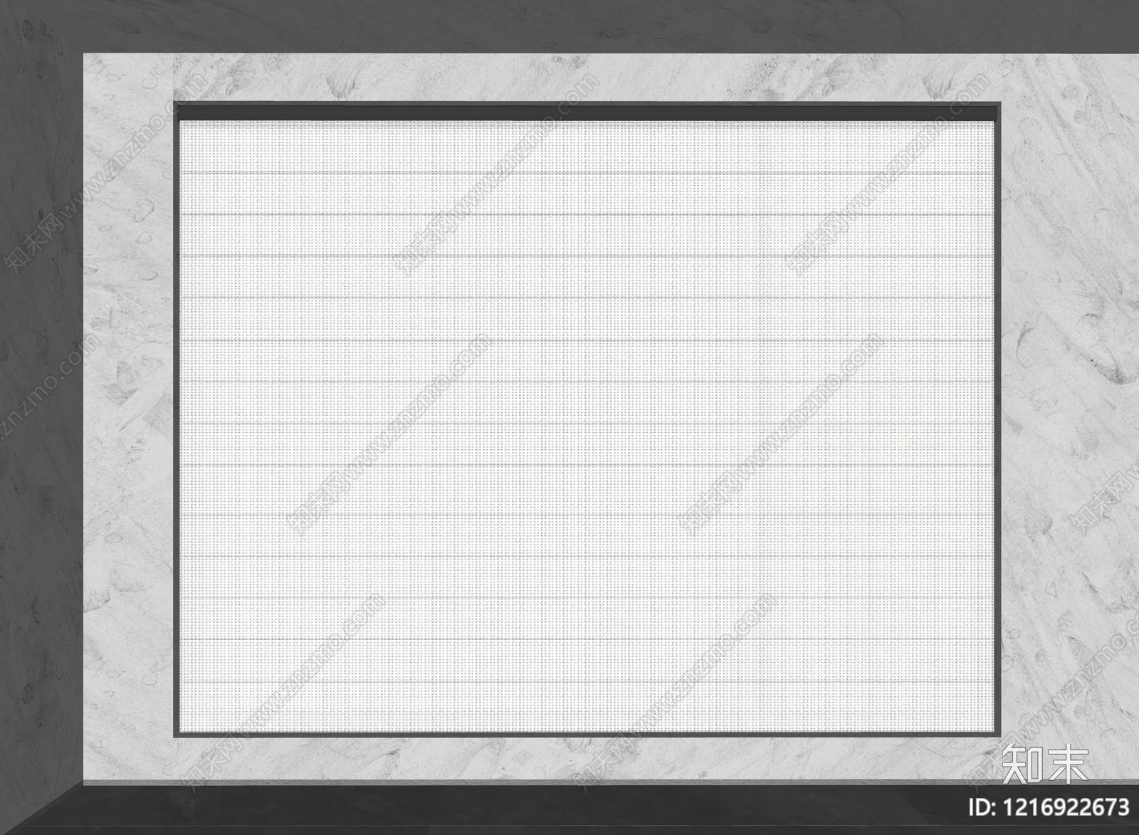 极简窗帘SU模型下载【ID:1216922673】