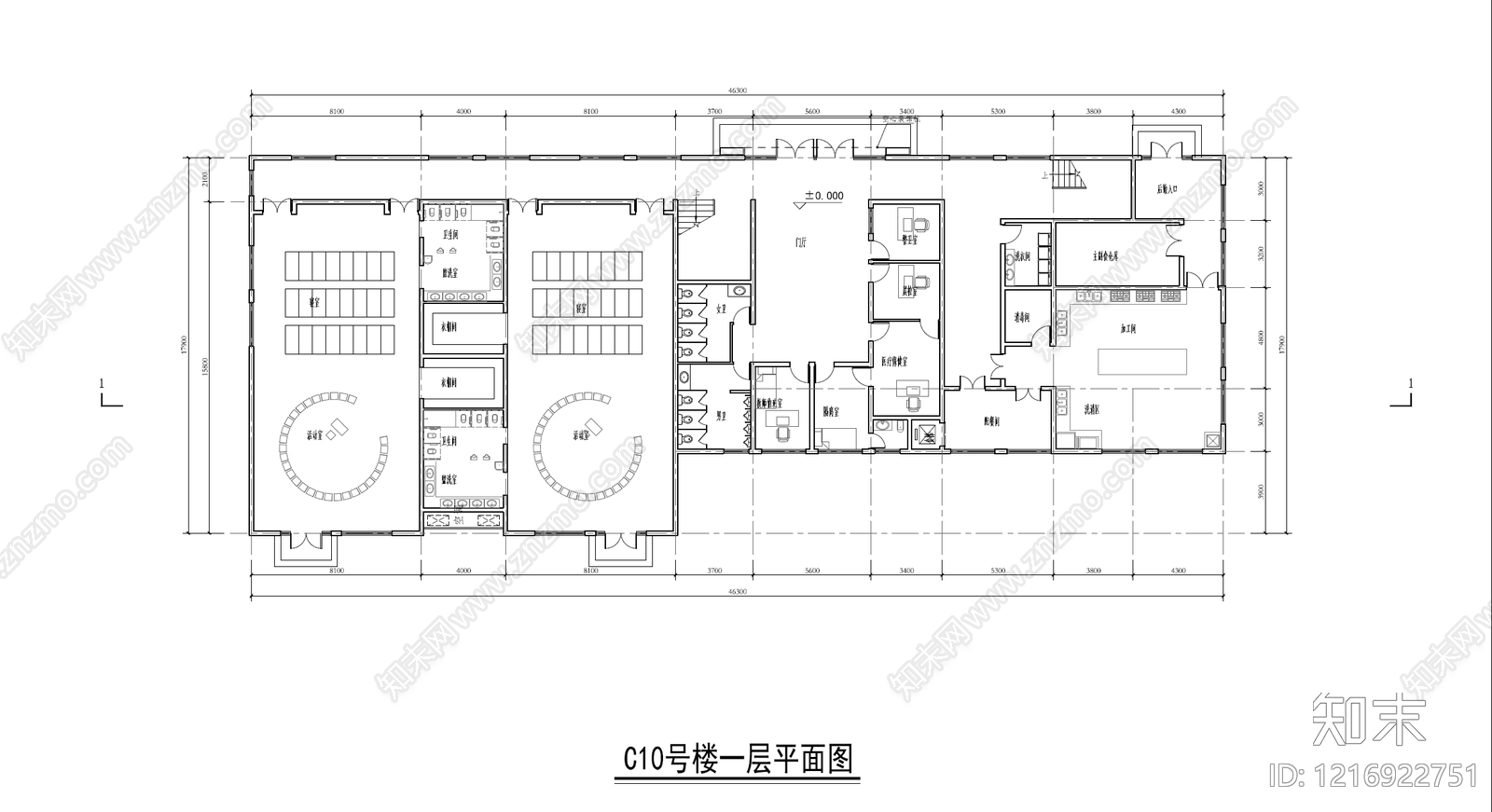 现代幼儿园建筑cad施工图下载【ID:1216922751】