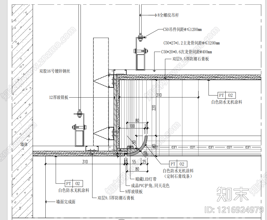 吊顶节点CAD图纸