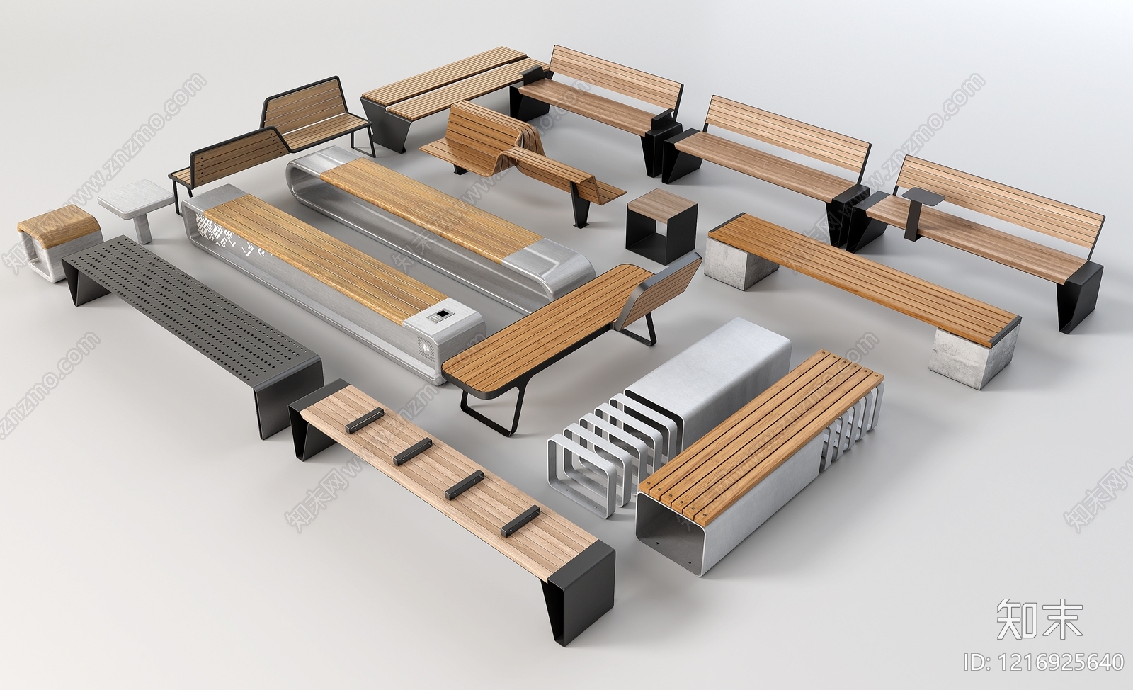 现代简约户外椅3D模型下载【ID:1216925640】